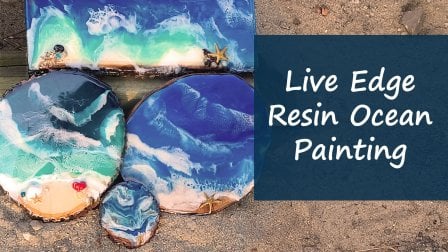 Live Edge Resin Ocean Painting