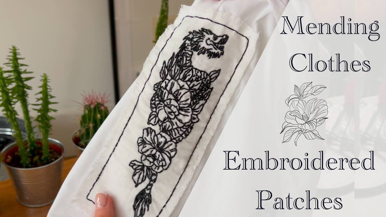 Embroidered Patches for Mending and Decorating Clothes: Upcycling Ideas, Catherine Never