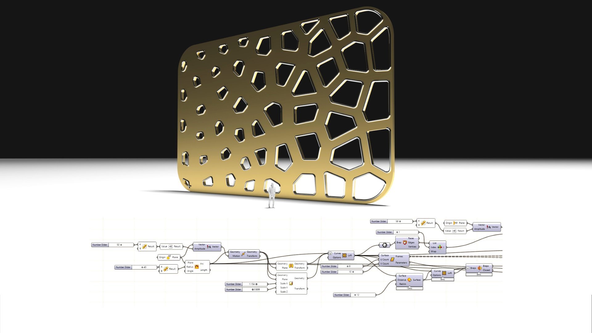 Rhino Parametric Dynamic Voronoi Pattern Using