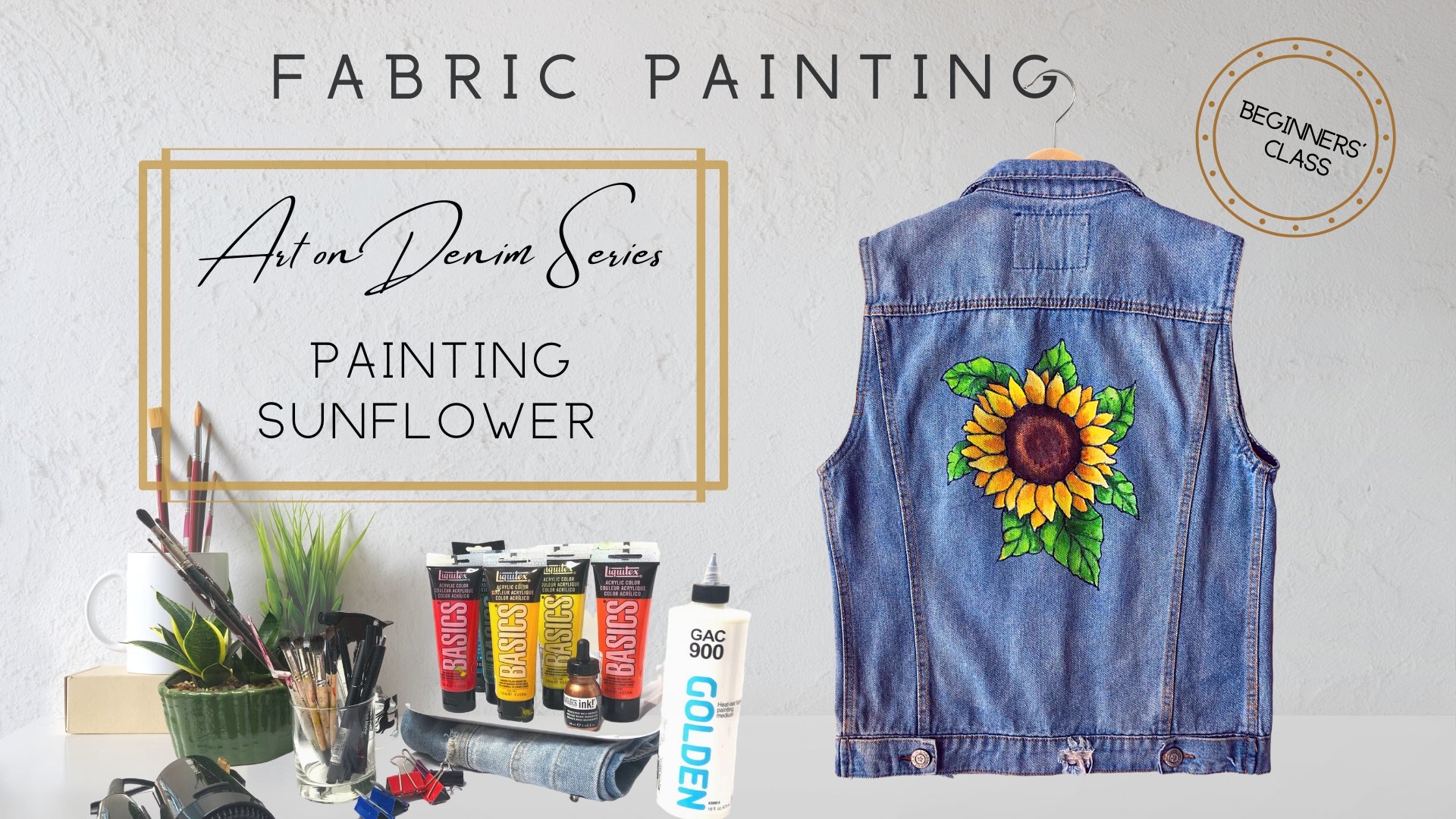 Art on Denim: Let's Paint Sunflowers!, Elie Quial