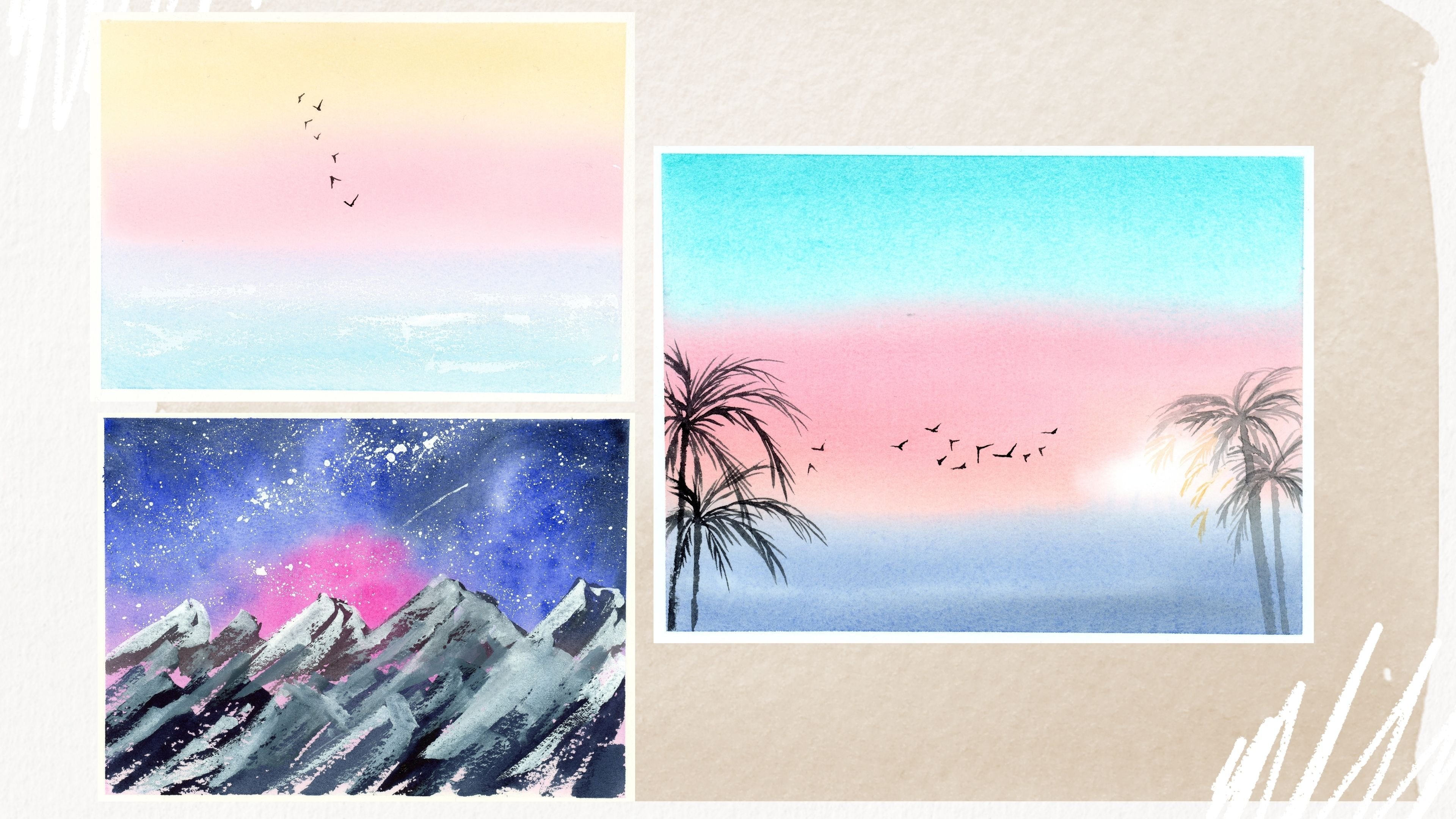 Watercolor Landscapes: Painting the Day (Sunrise, Sunset, and Midnight), Madeline  Kerrii