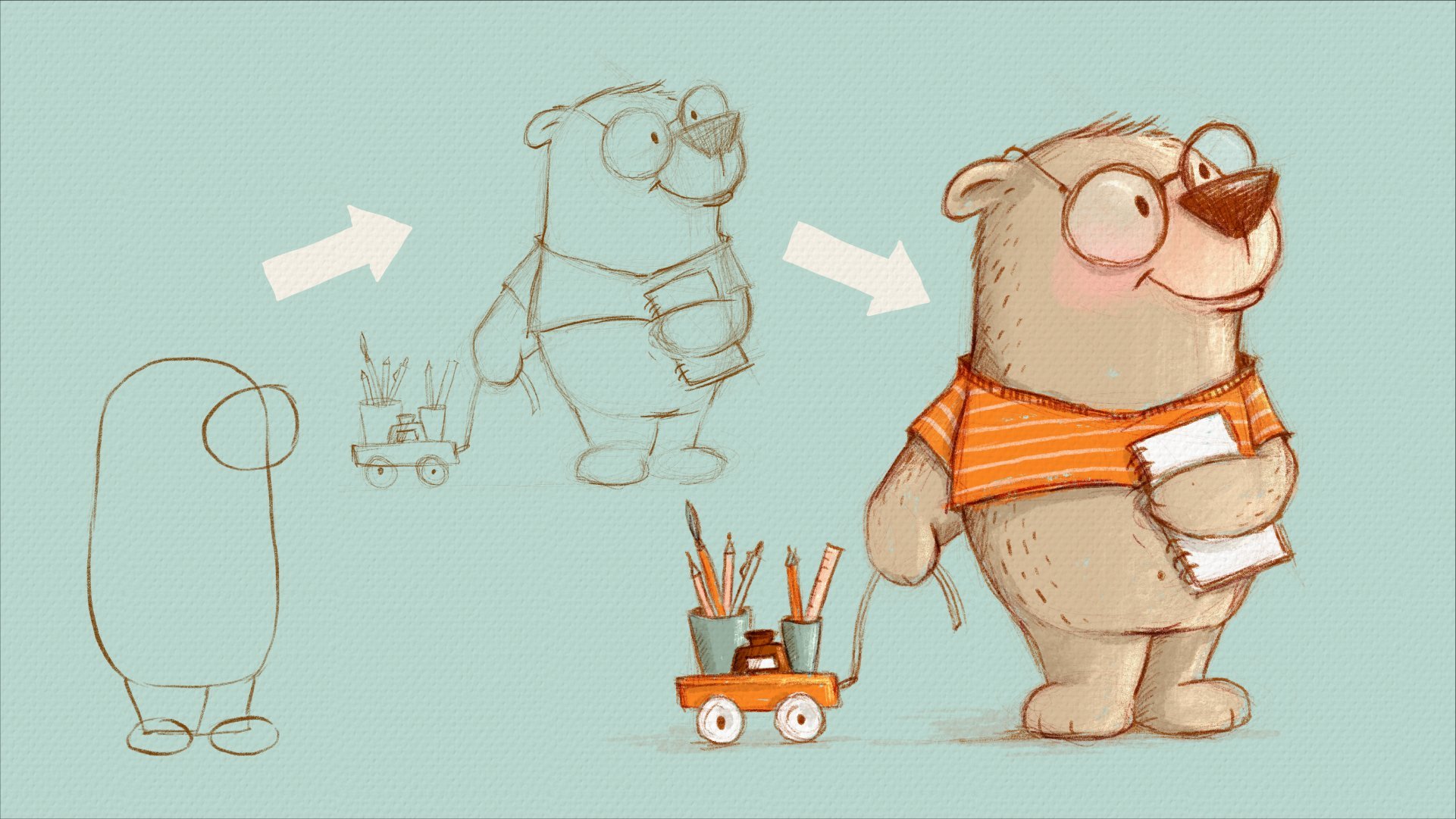 How to Draw Cute Characters With Simple Shapes: Let\'s Draw Bears ...