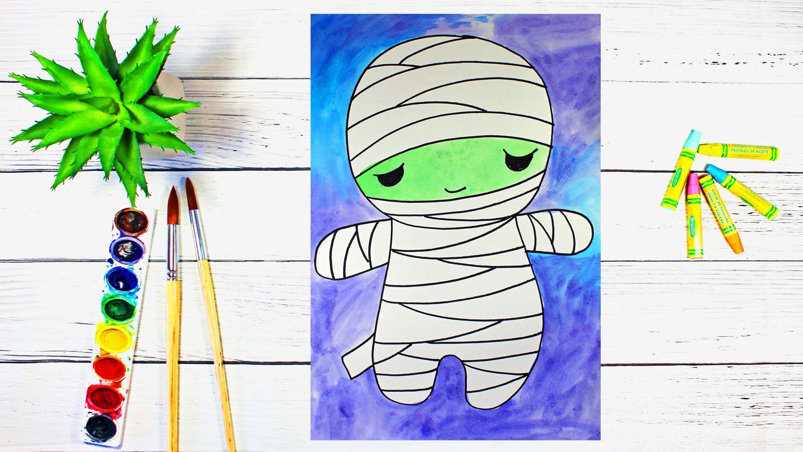 easy mummy drawing