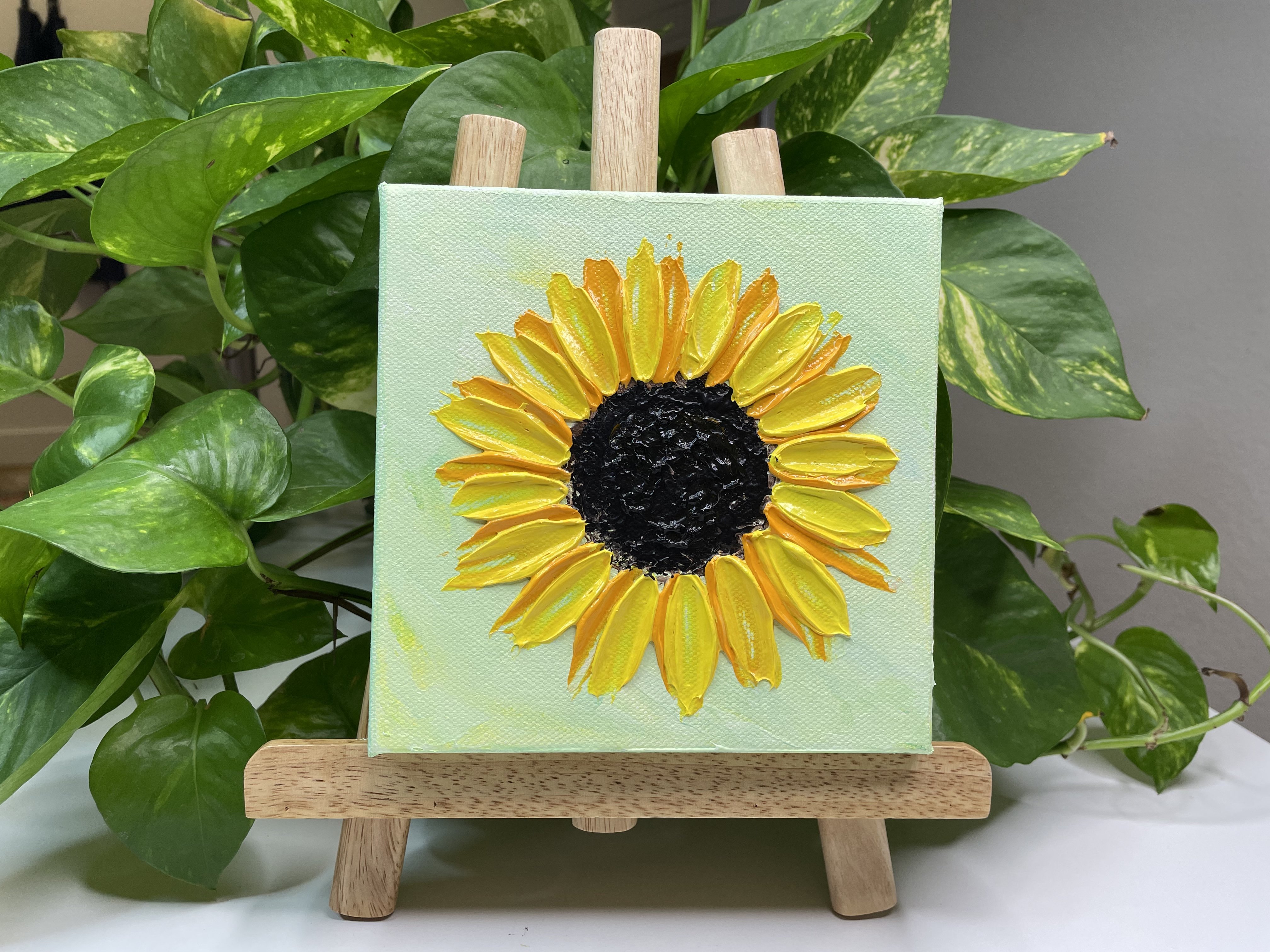 Pintura acrílica: aprender a pintar girasol con técnica de impasto | Saniya  Sayyad | Skillshare