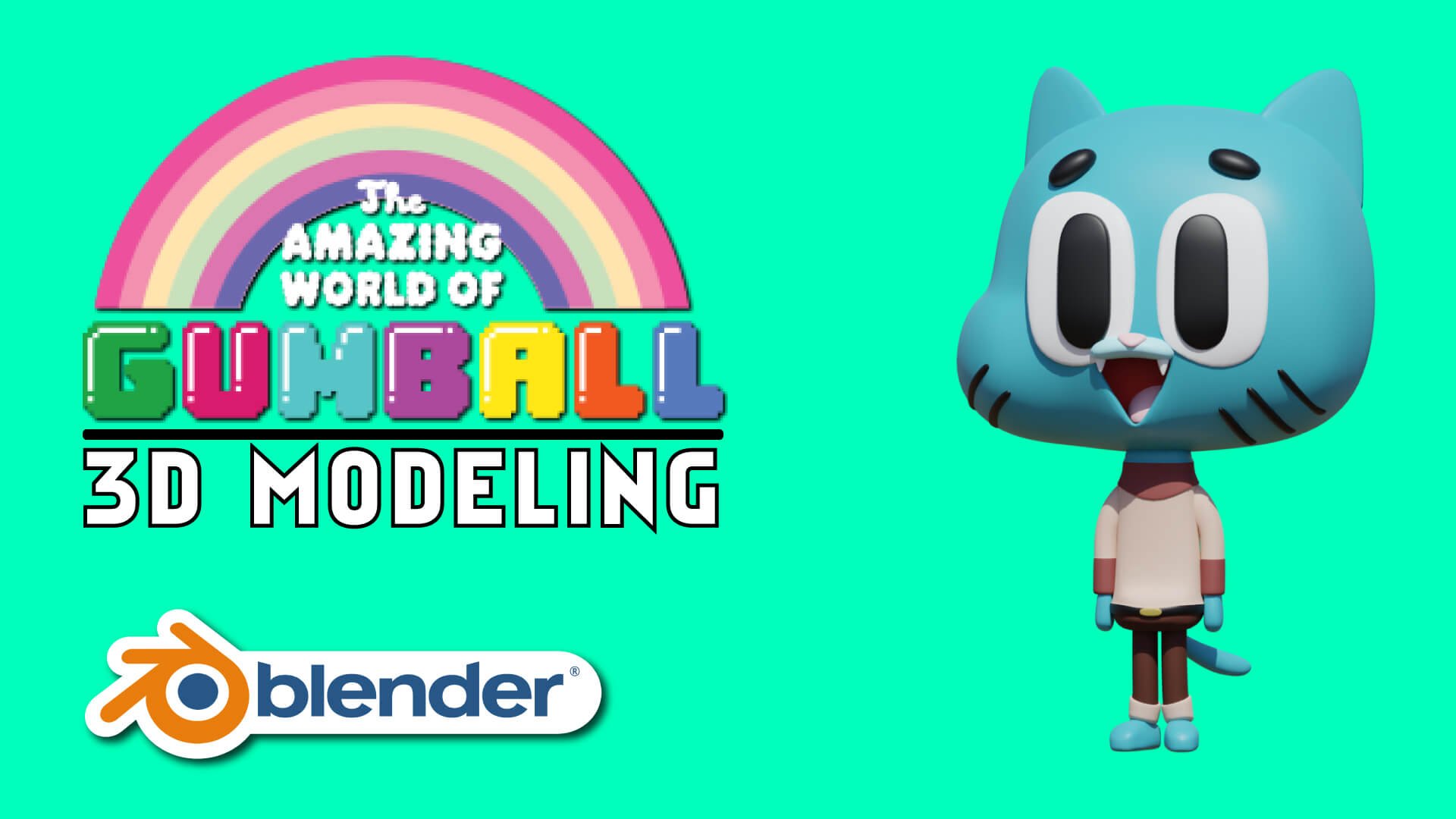 Create A 3D Gumball from "The Amazing World of Gumball" | Zerina 3D