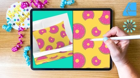 Fête de motif en demi-goutte dans Affinity Designer V2 pour Spoonflower