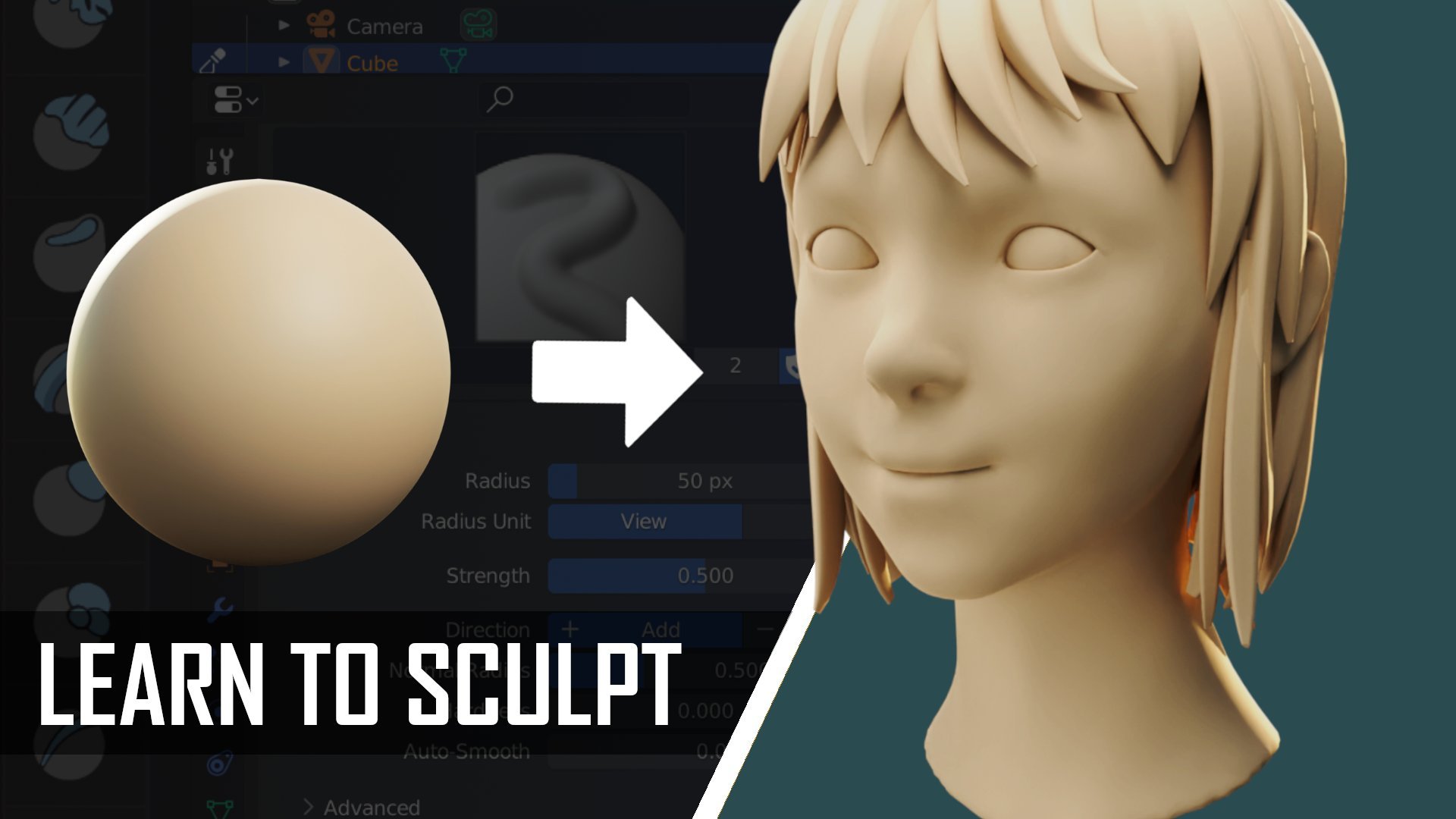 sculpter une tête 3D réaliste, un buste 3D, un visage 3D, un modèle 3D de  mixeur pour l'impression 3D