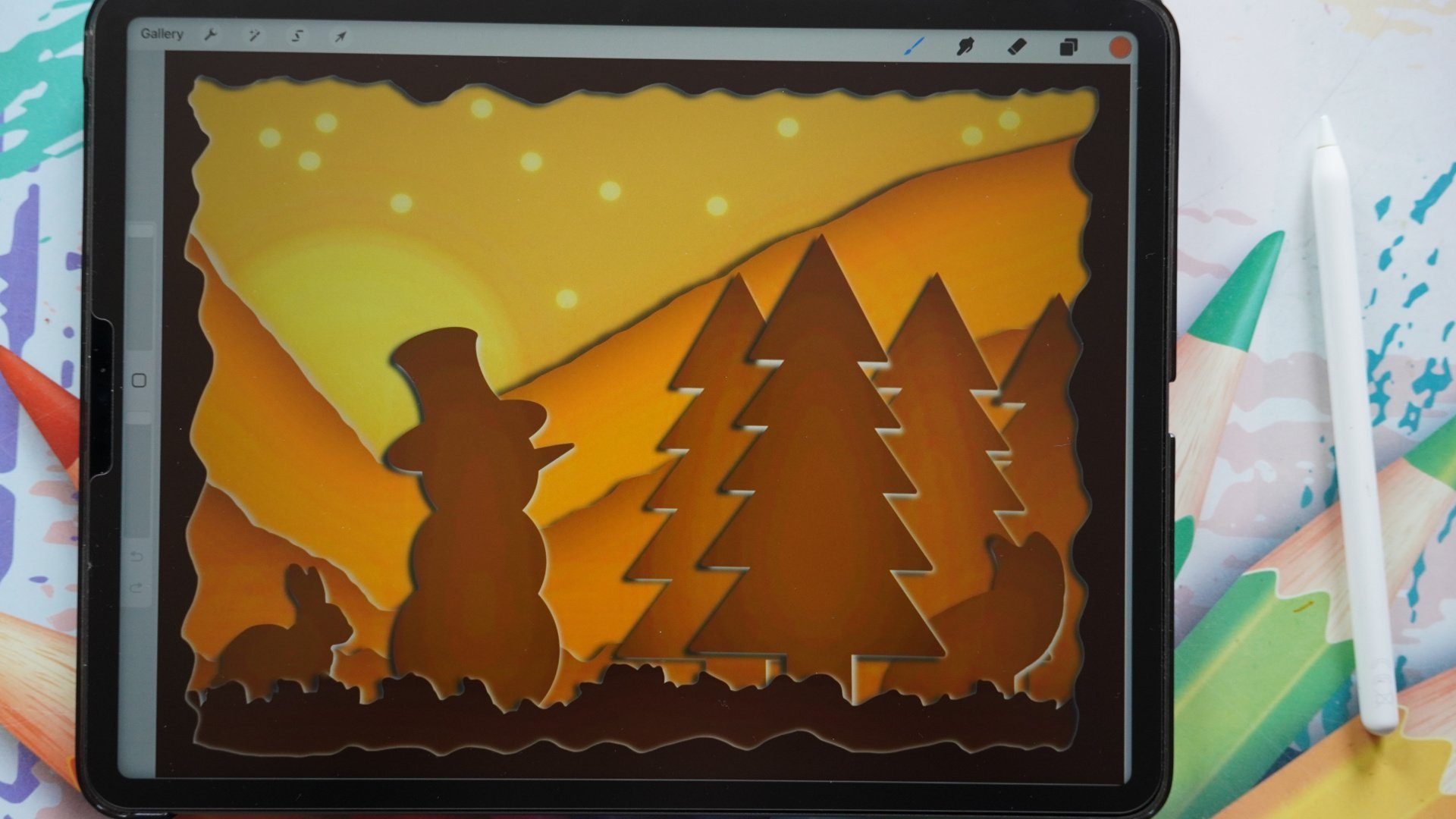 Creating a Paper-cut Effect Light Box in Procreate, Benjamin A