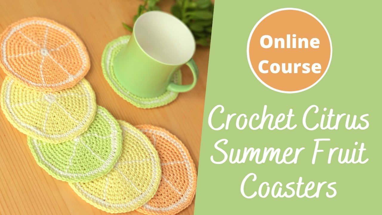 Crochet citrus coasters summer coasters tutorial for beginner intermediate  and advance levels, Natasha Jonathan