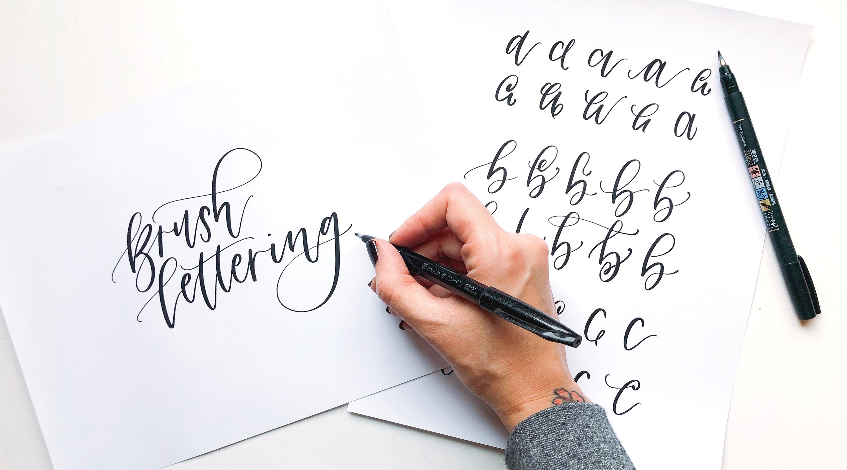 Brush Lettering 2 Alphabet Basics Peggy Dean Skillshare