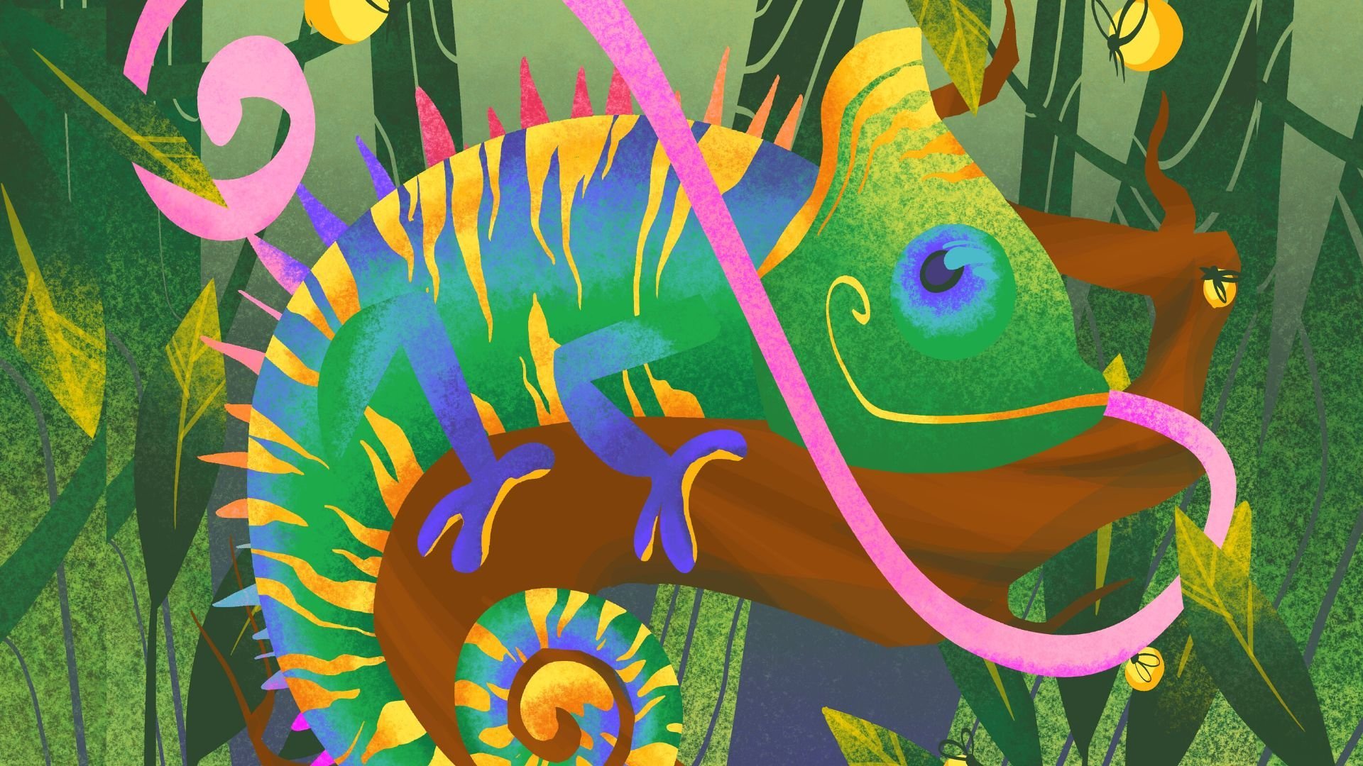 chameleon illustration