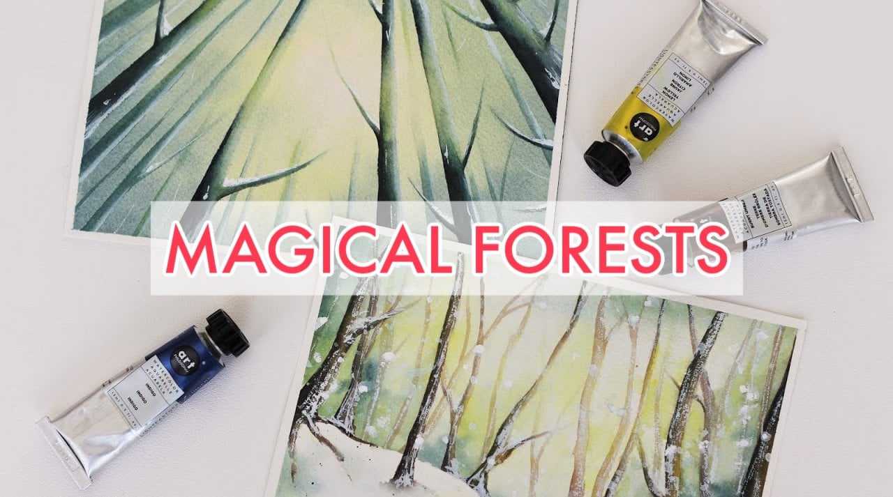 How To Paint A Vivid Forest Watercolor Scene - Solving Watercolour