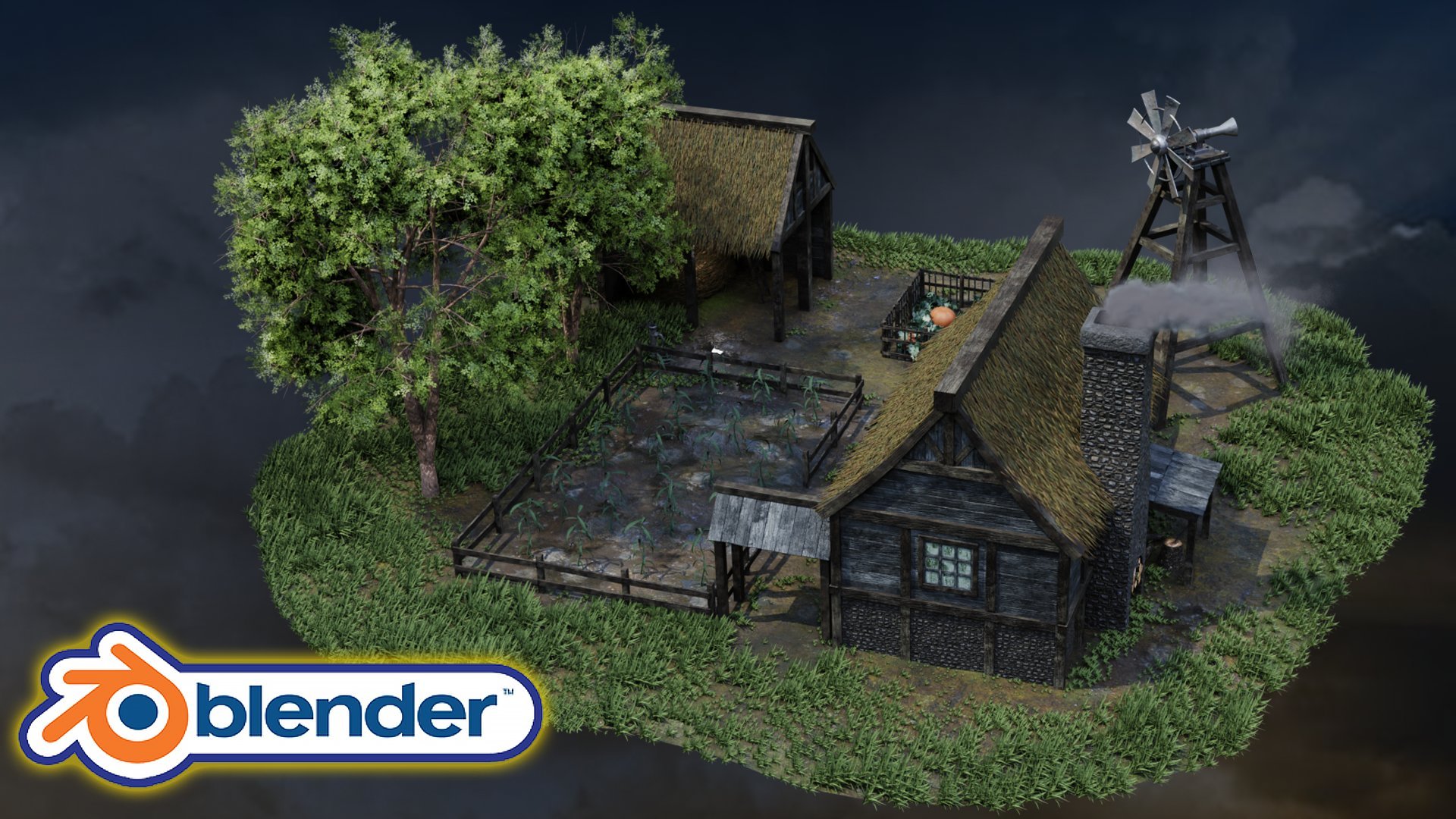 Blender 3 The Ultimate Medieval Scene Course, 3D Tudor