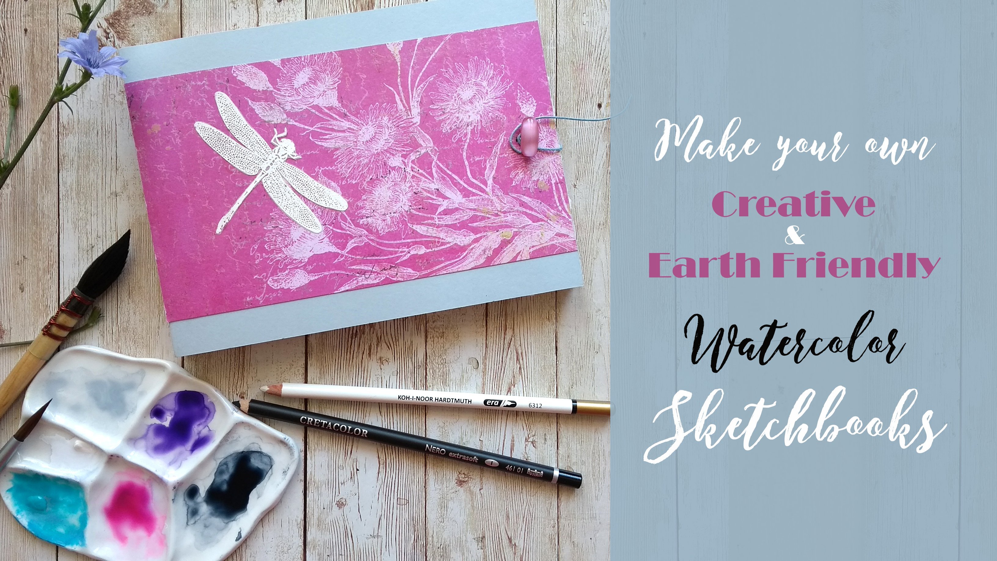 Make Your Own Creative Earth Friendly Watercolor Sketchbooks - (Coptic  Softcover Method), Meda Halmaciu