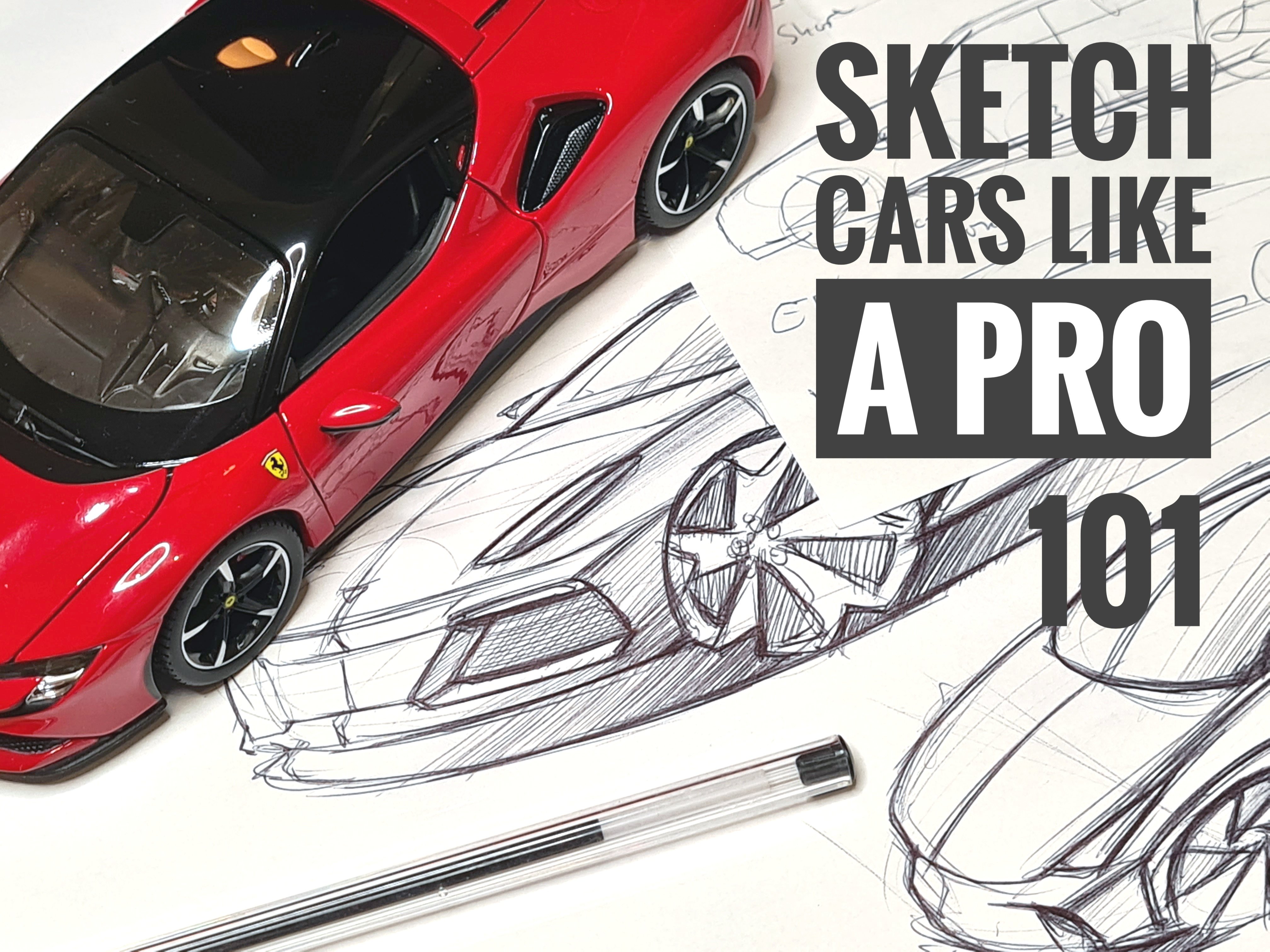 How to Sketch, Draw, Design Cars Like a Pro AllInOne 101 Kai F