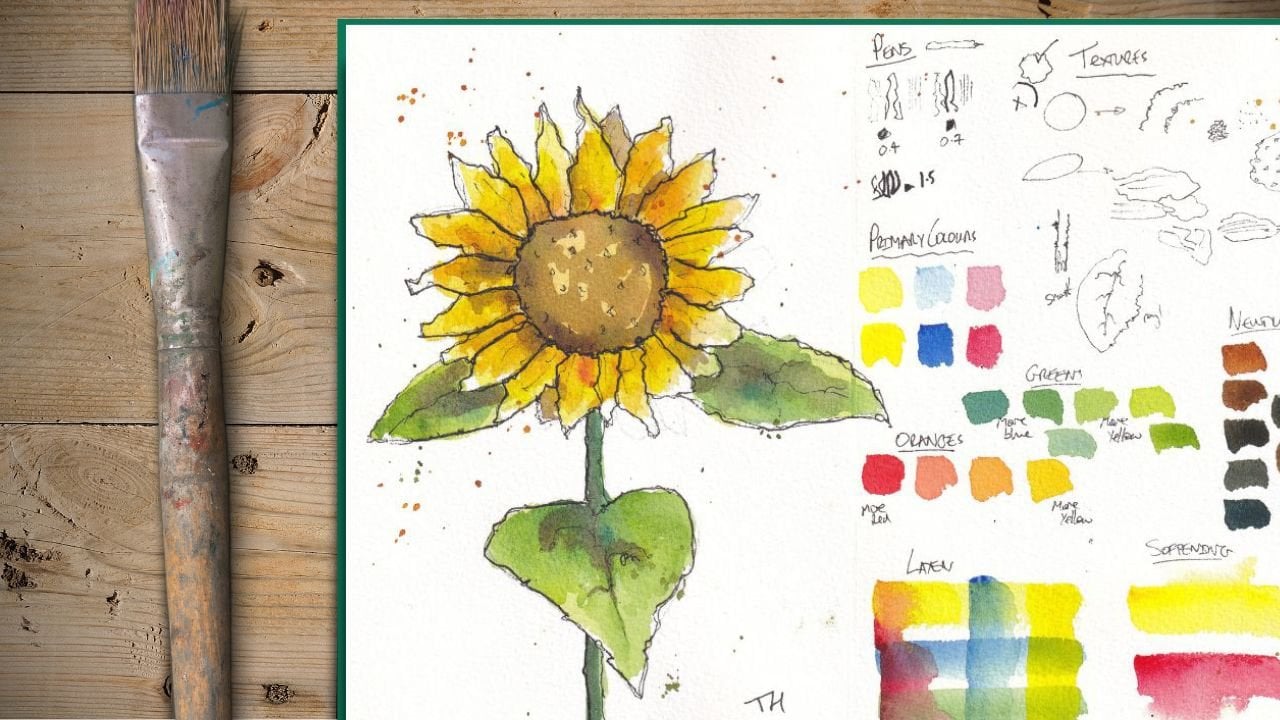 Sunflowers A5 Sketchbook 