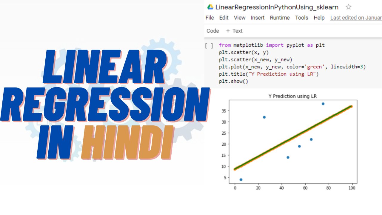 Creating Linear Regression Model for Machine Learning in Hindi | Shiv ...