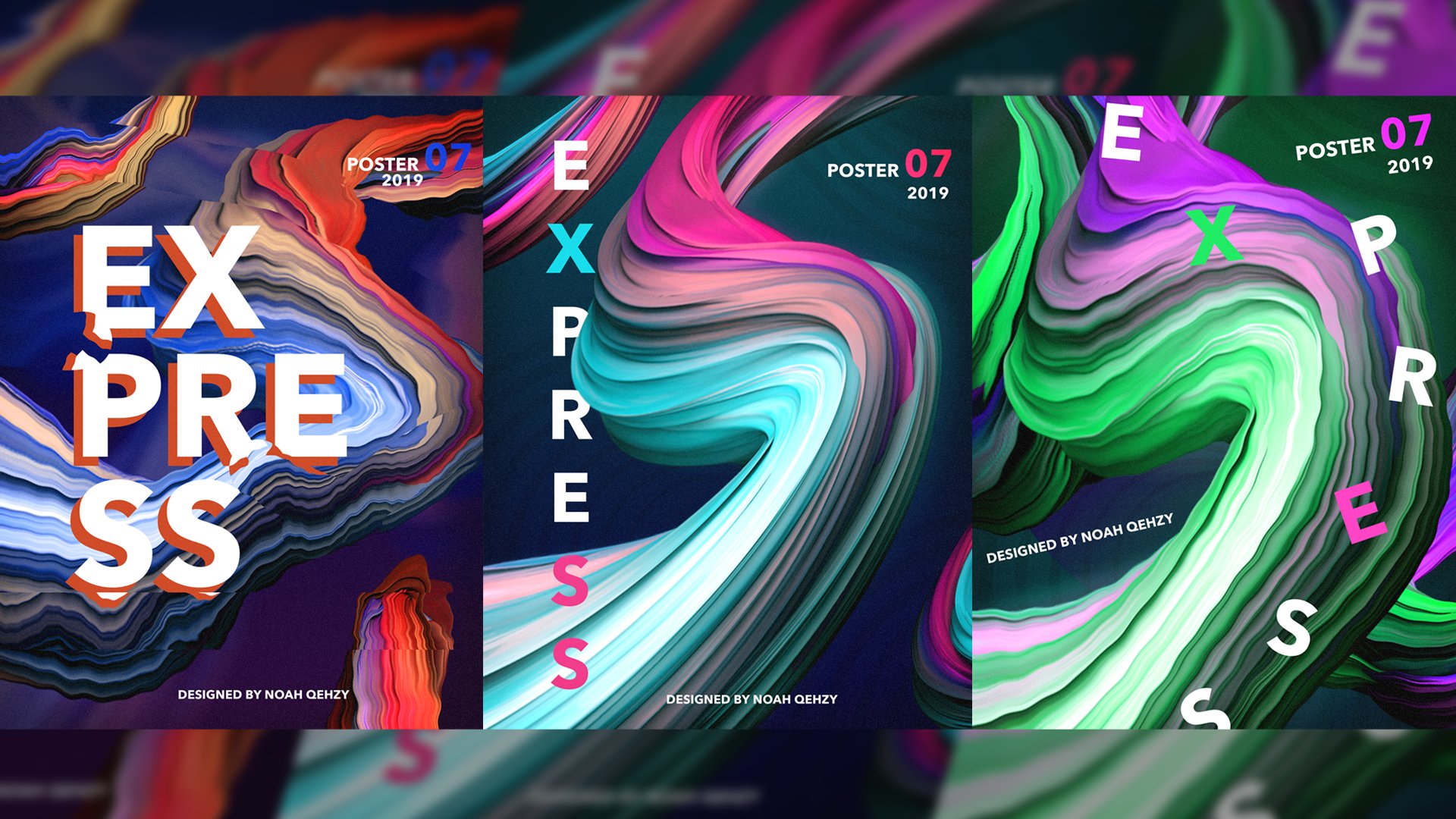 Create a 3D Painted Poster in C4D and Photoshop | Noah 'Qehzy' Kline ...