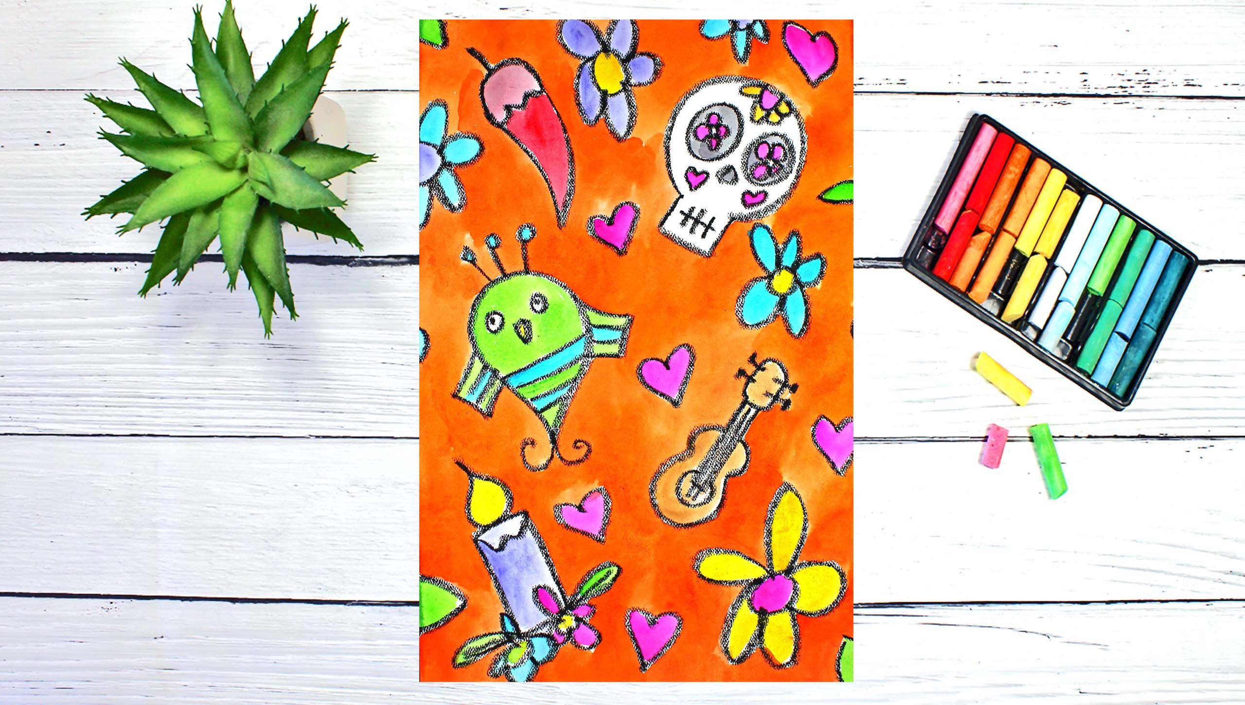 Educational Art Kits for Kids. Introductory Watercolor Folk 