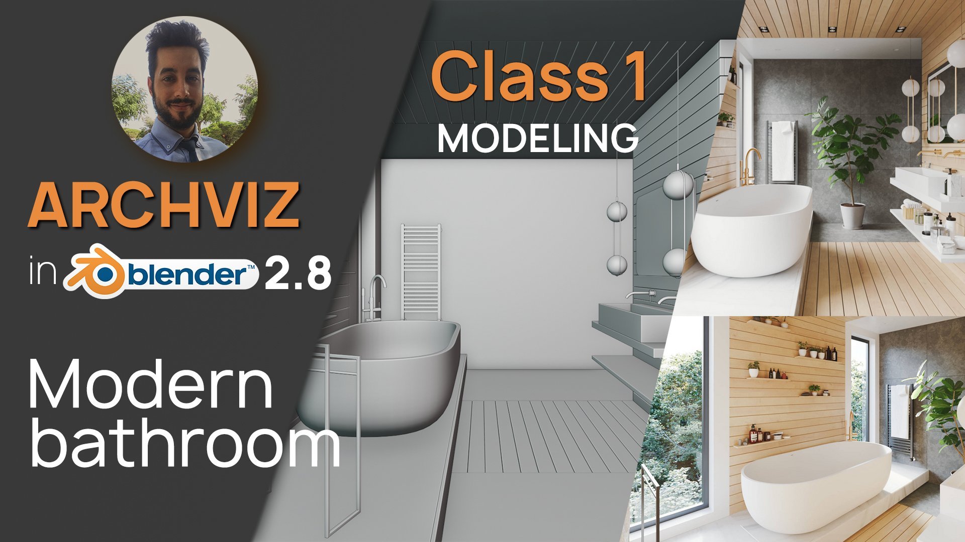 Archviz dans Blender 2. 8, Salle de bain moderne Class 1 : modélisation, Victor Duarte