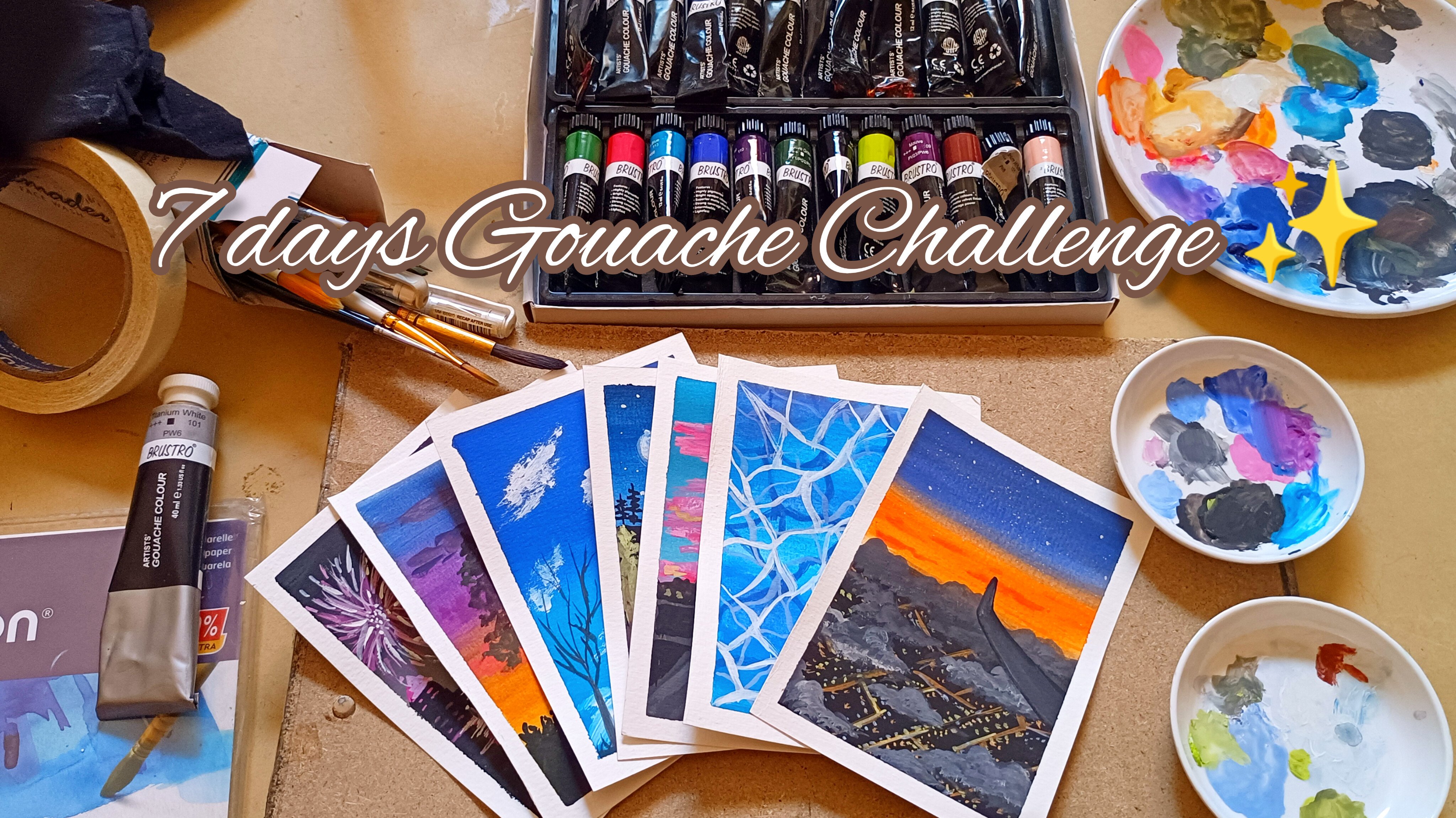 Learn To Paint Aesthetic Gouache Paintings : A 7 Day Series