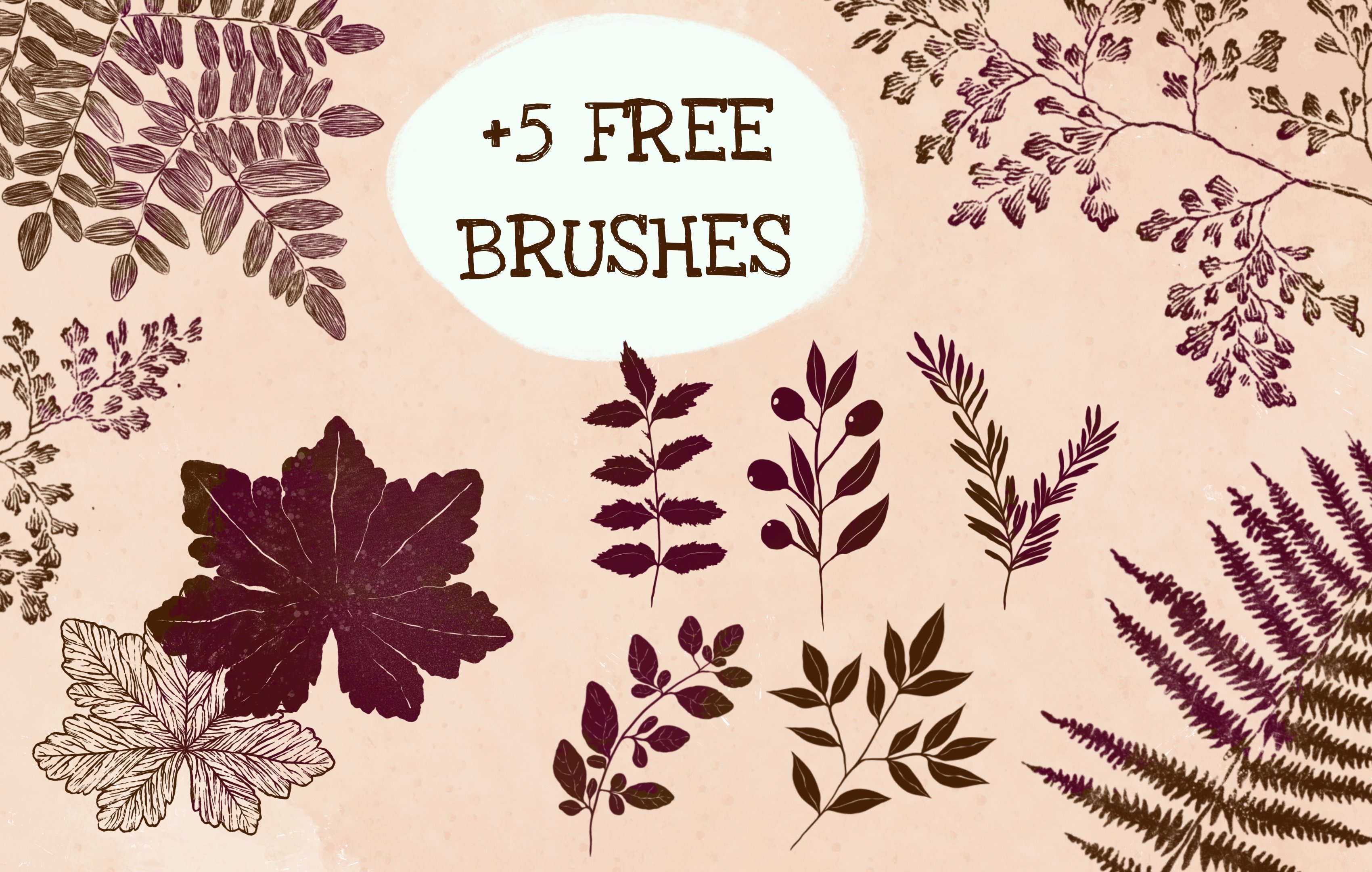 Procreate Custom Stamp Brushes Time saving Patterns 5 FREE