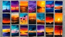 O pôr do sol e as SILHUETAS - um desafio em aquarela de 30 dias ...
