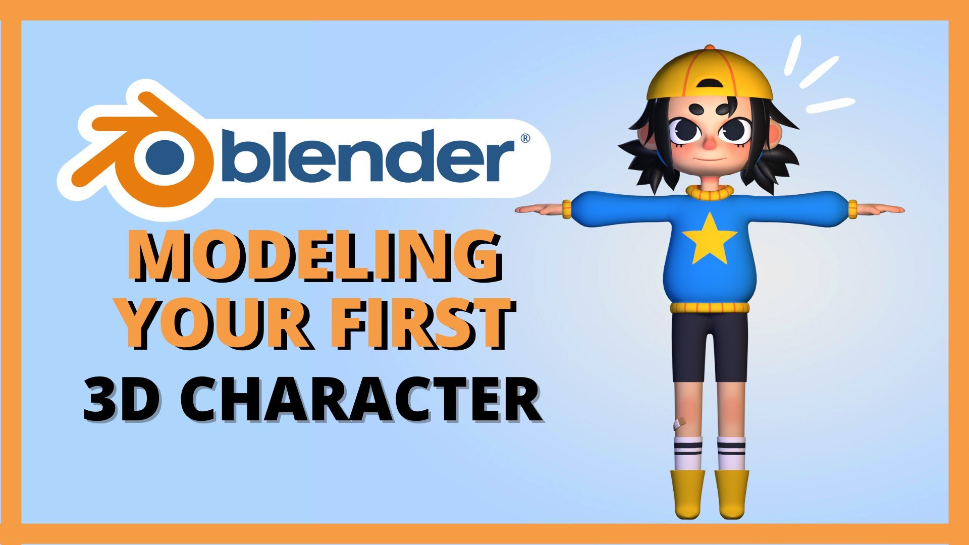 Cute Character Modeling  Blender Tutorial for Beginners [RealTime] 