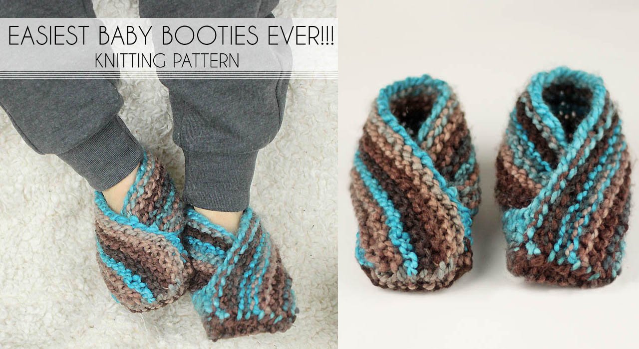How to Knit the Easiest Newborn Baby Booties Ever! (Free Class) Gina