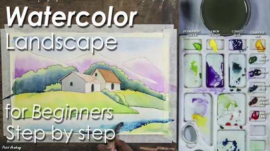 Beginners Watercolor Scenery Painting Step By Step - 