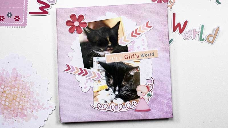 Scrapbook Mini Album for Baby Girls ( + scrapbooking with the