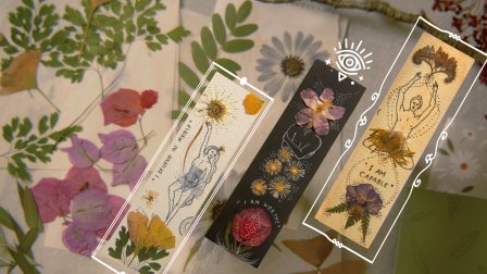 Afirmaciones florecientes: crea marcadores de flores prensadas