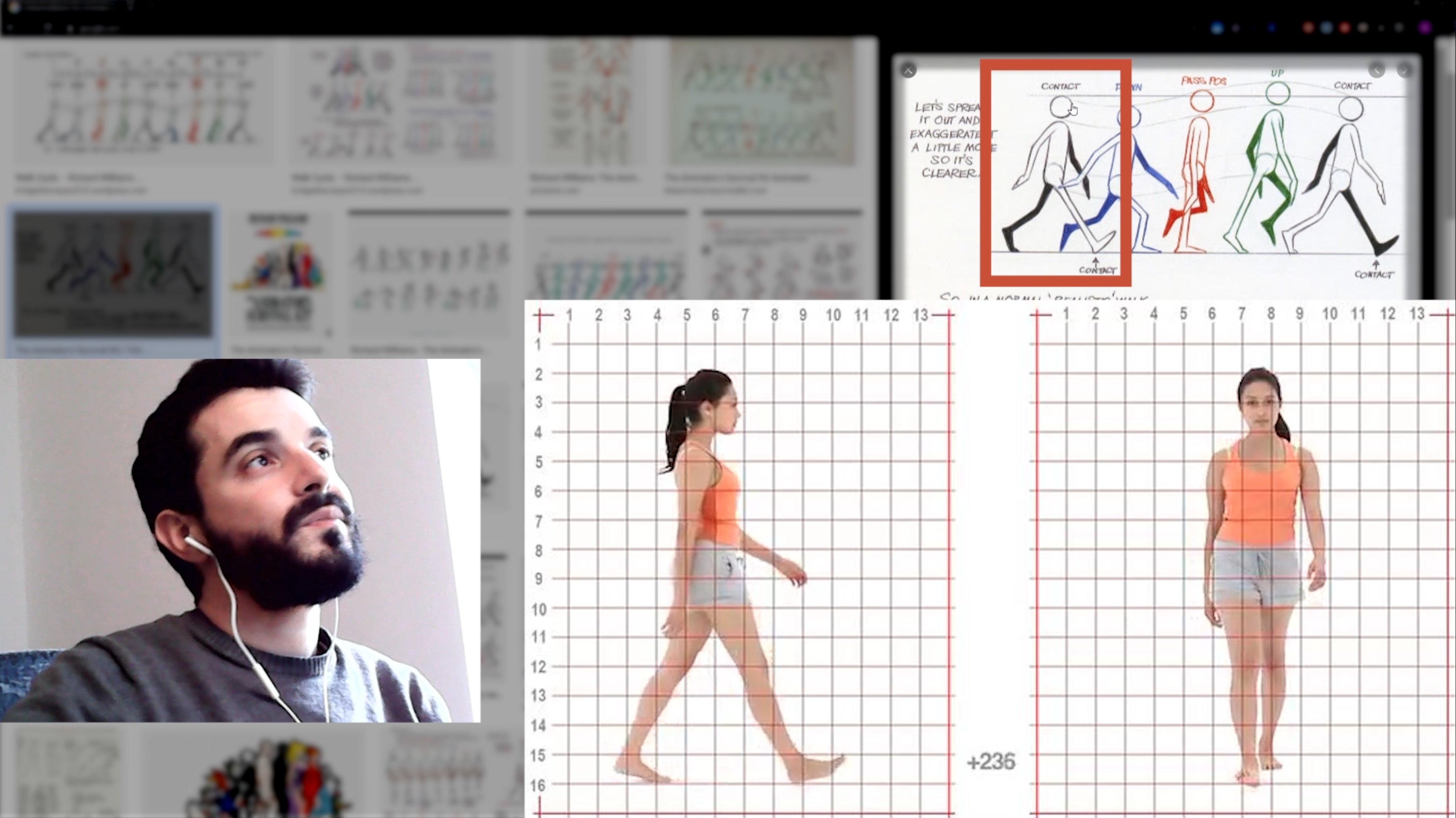 Woman Walk Cycle Reference
