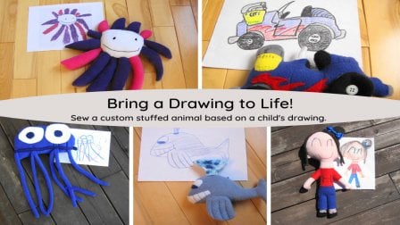 Create a stuffed animal from best sale a drawing