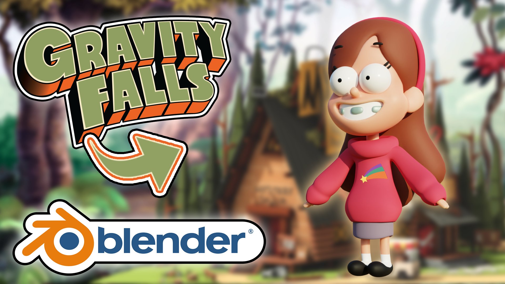Get Good at Blender Create a 3D "Gravity Falls" Character Zerina 3D