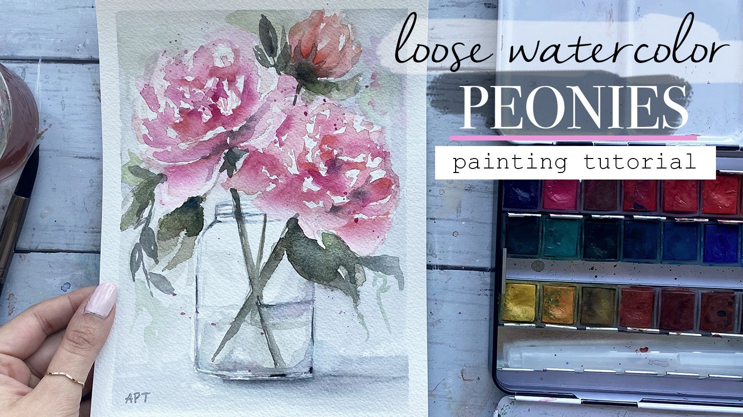 Peony Floral Loose Watercolor | Art Print