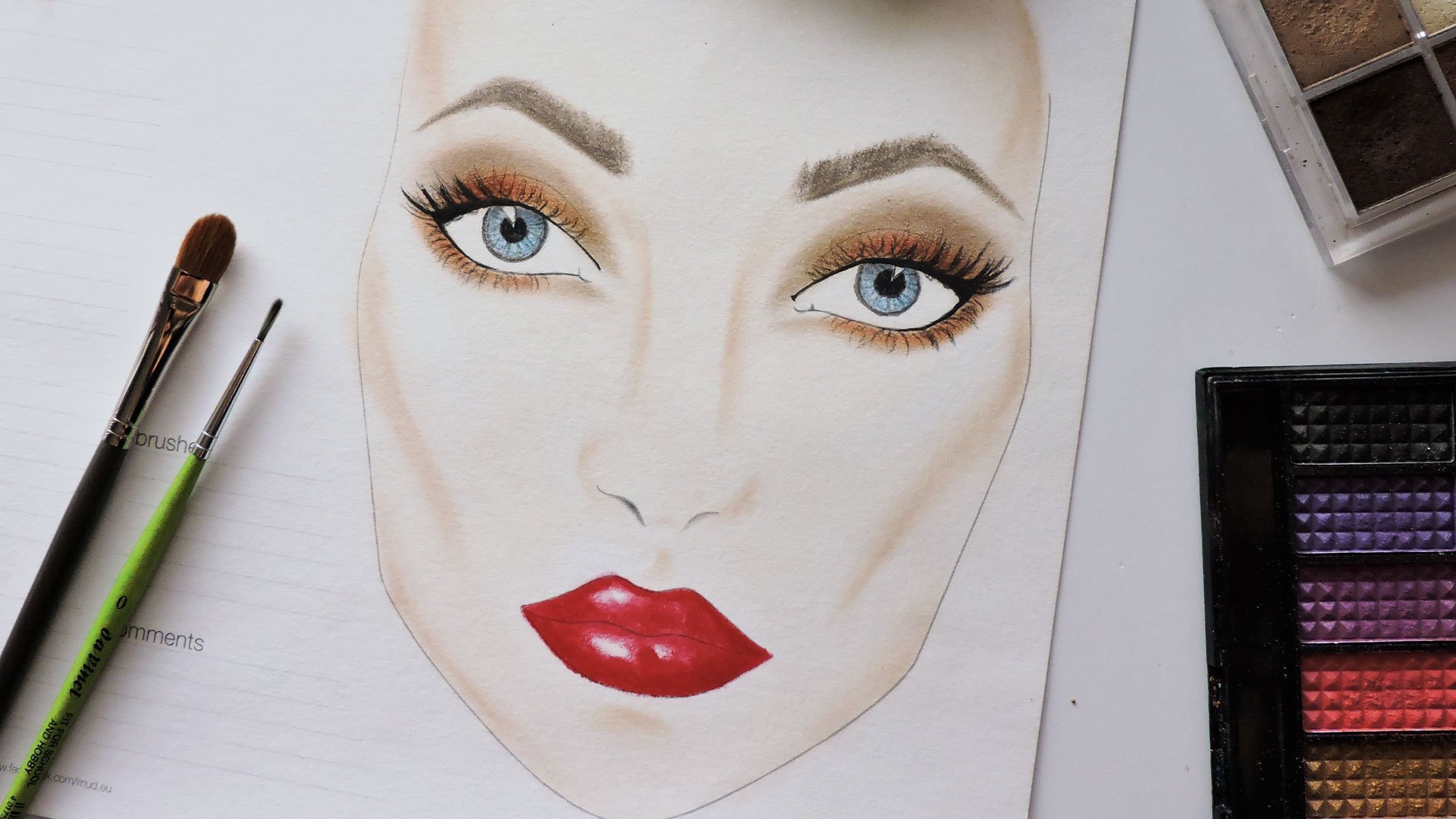 Makeup Face Drawing