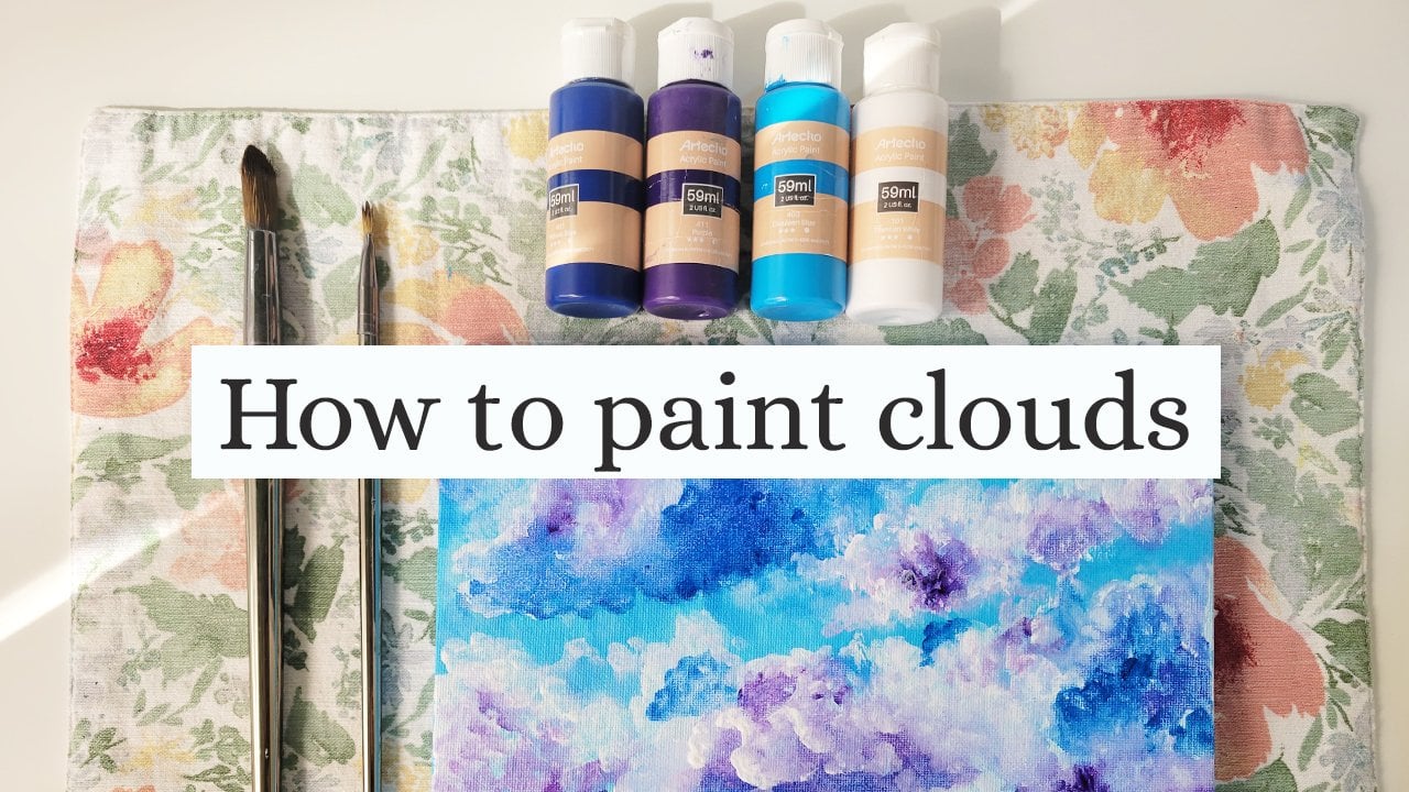 Acrylic Painting Tutorial  How to Paint a Blue Sky 