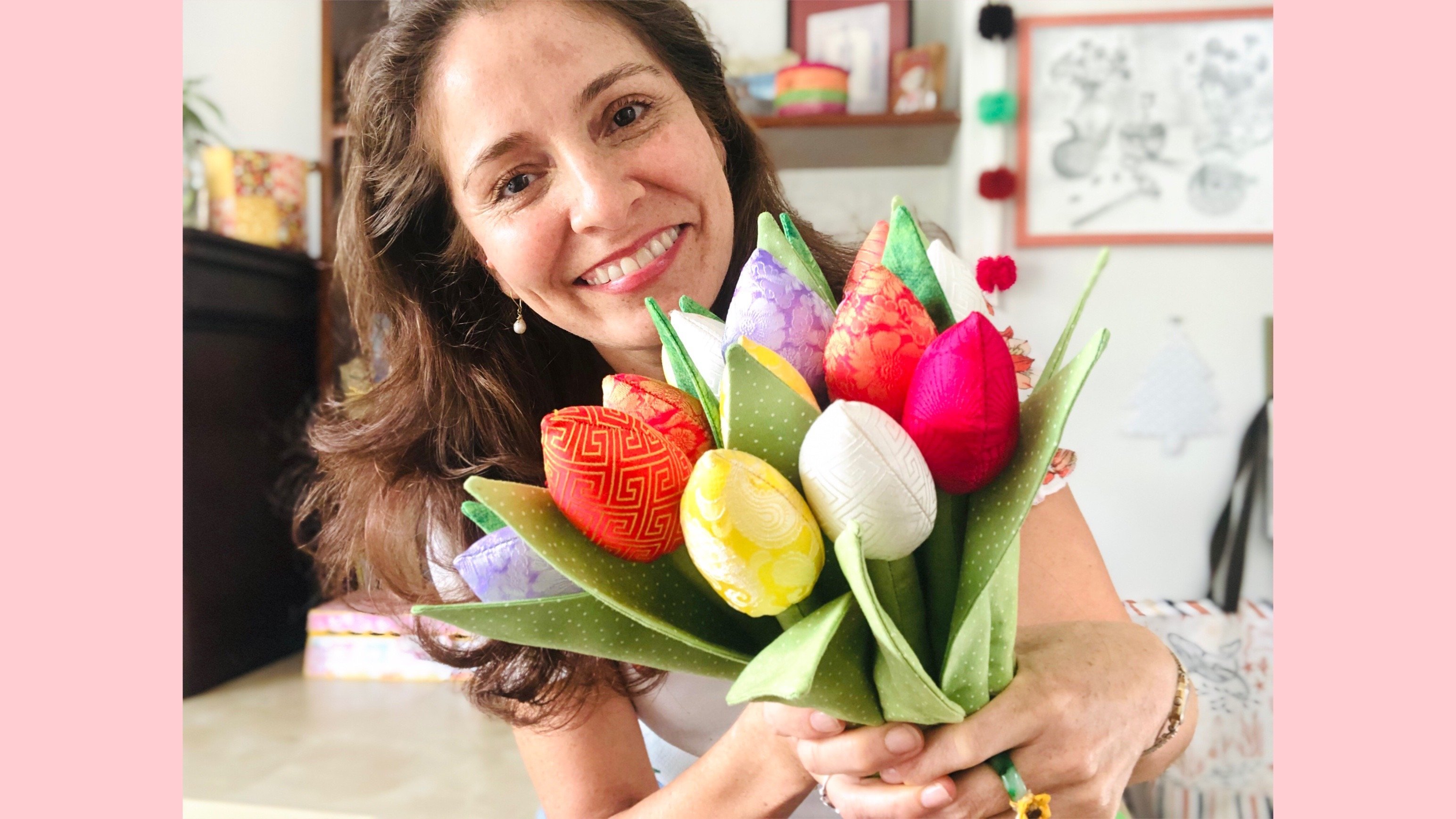 Manualidad de primavera: Centro de mesa con flores de limpiapipas