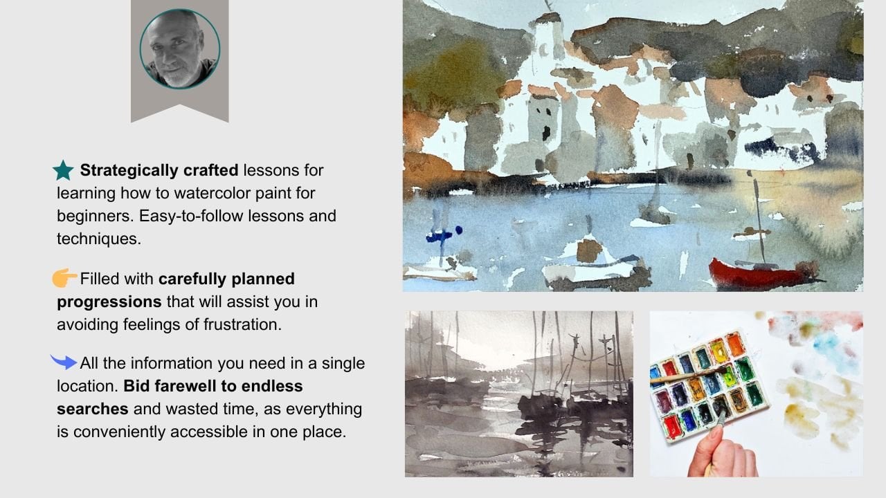 Watercolor Beginner Technique Masterclass With Easy To Do Projects, ROBERT  JOYNER