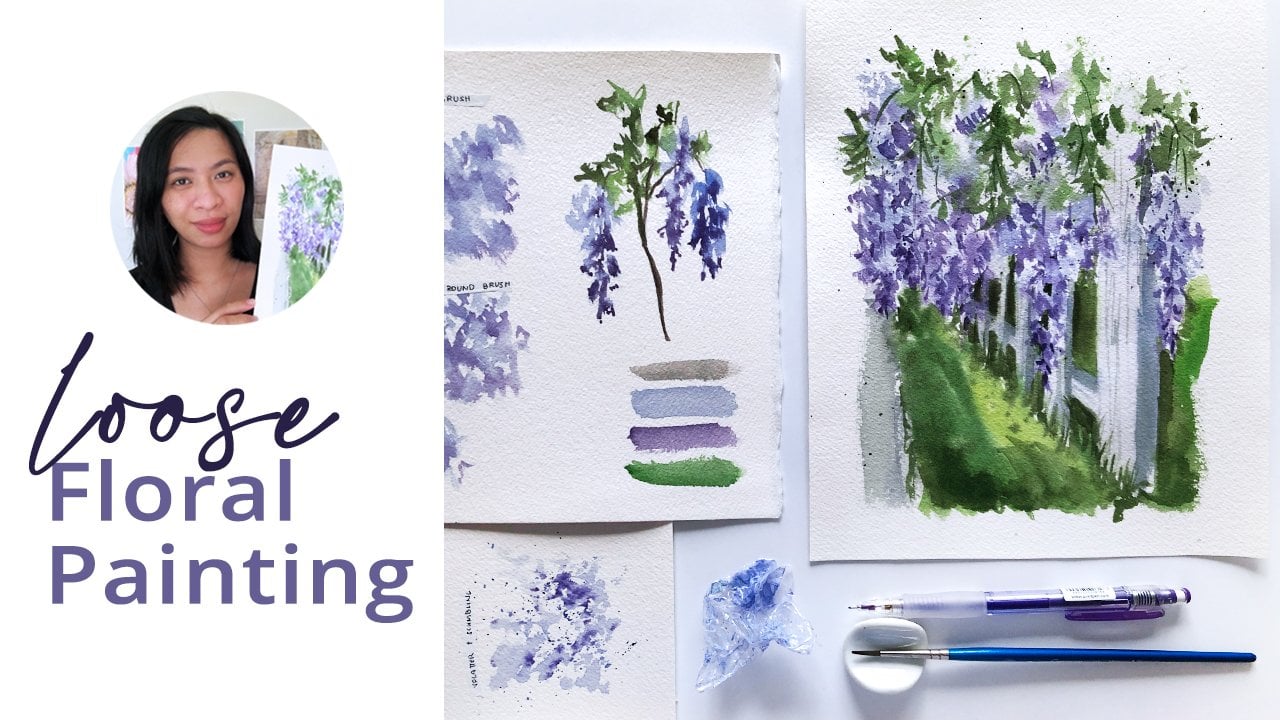 Watercolor Flowers: Learn to Paint in Loose and Expressive Style, Bianca  Luztre Art