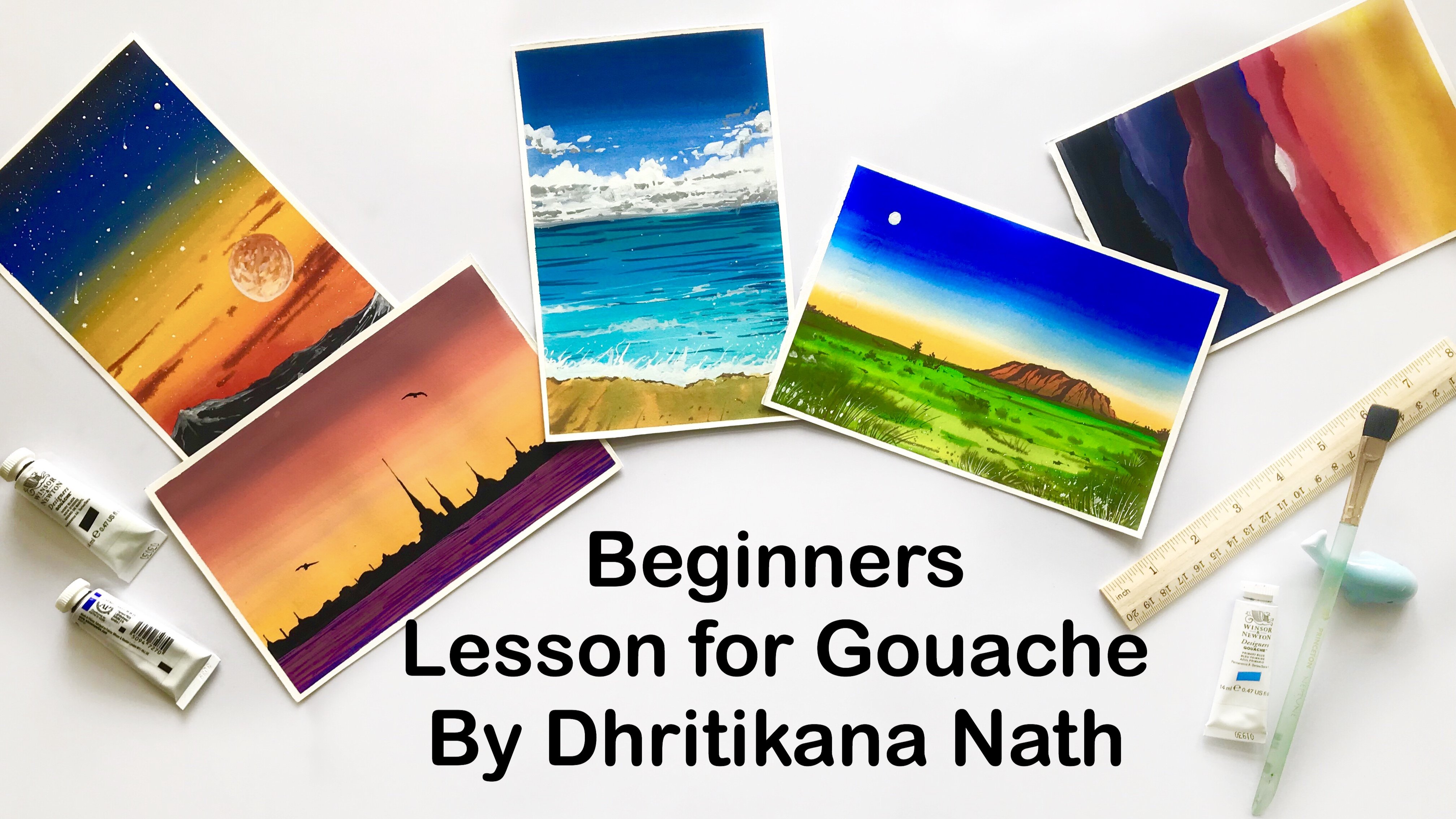 Beginners lesson for Gouache, Dhritikana Nath