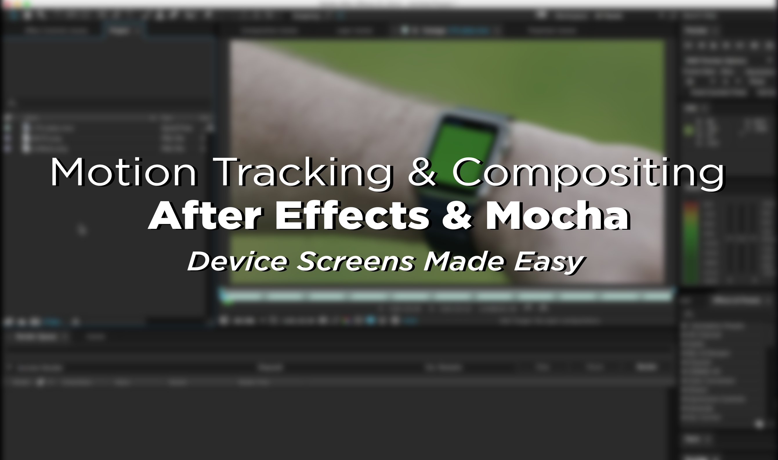 After Effects Motion Track and Composite a Device Screen! Duncan