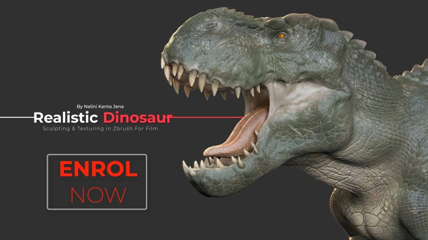 Realistic Dinosaur Sculpting in Zbrush for Game and Film Nexttut Skillshare picture