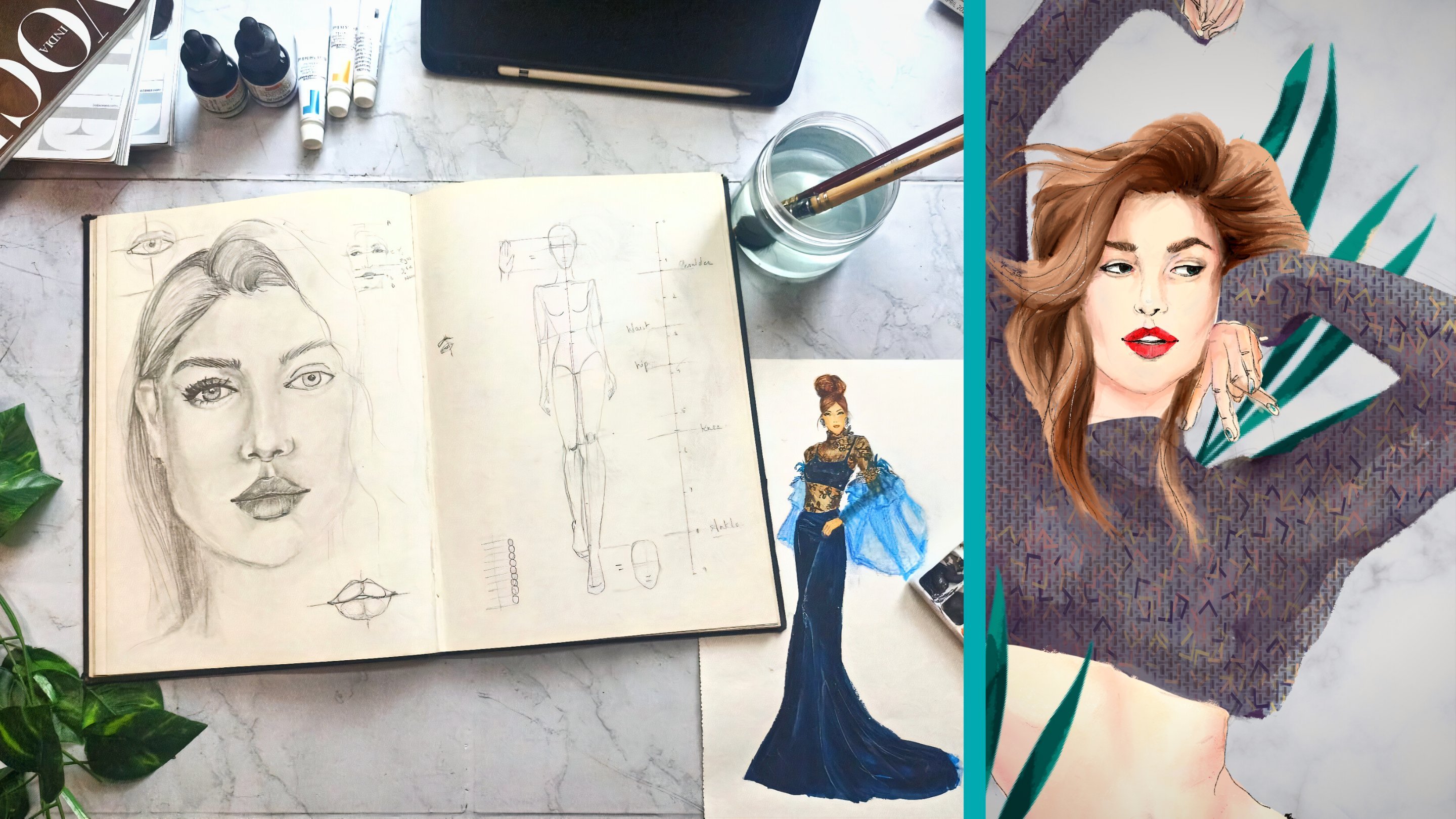 Fashion Sketchbook Figure Template:: Bring Your Ideas to Life and Create  Your Fashion Portfolio