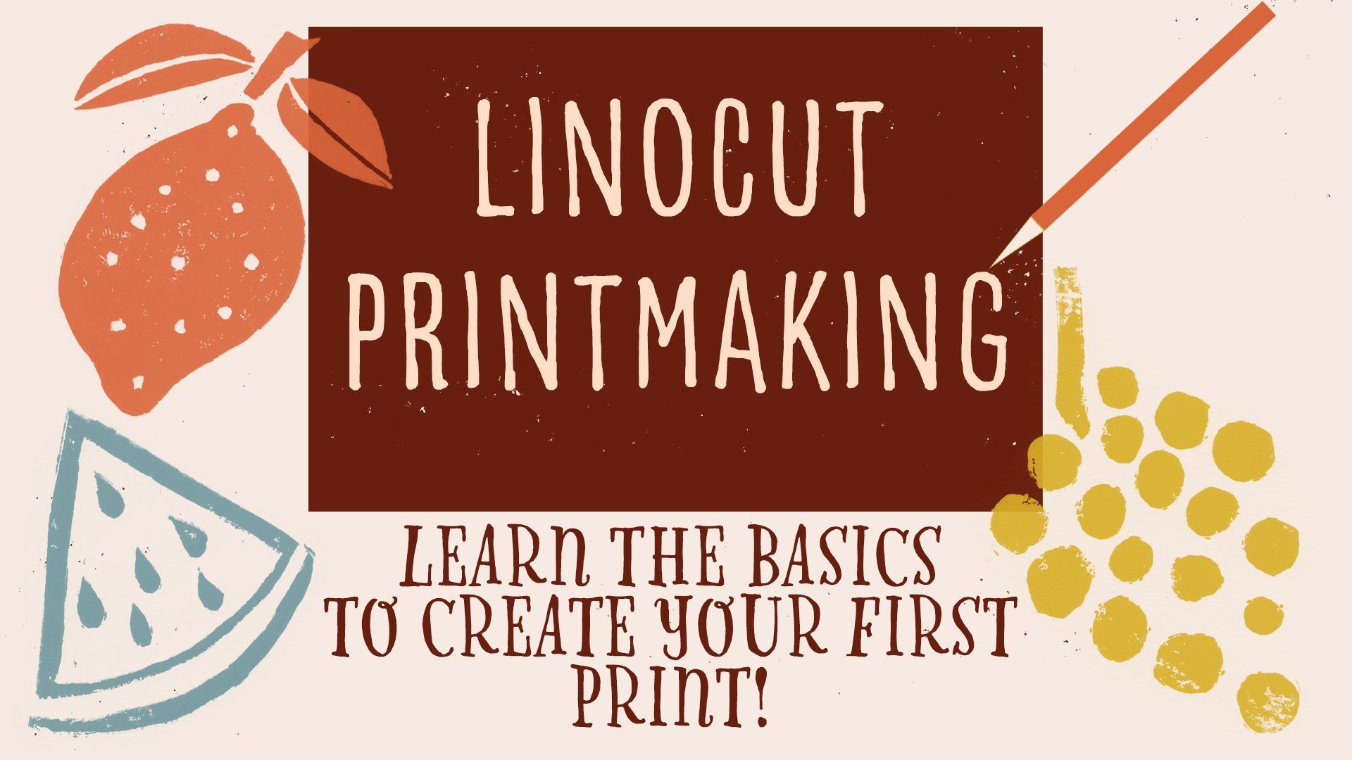 Beginners Linocut Starter Kit, craft printing DIY kit, choose your own  colour