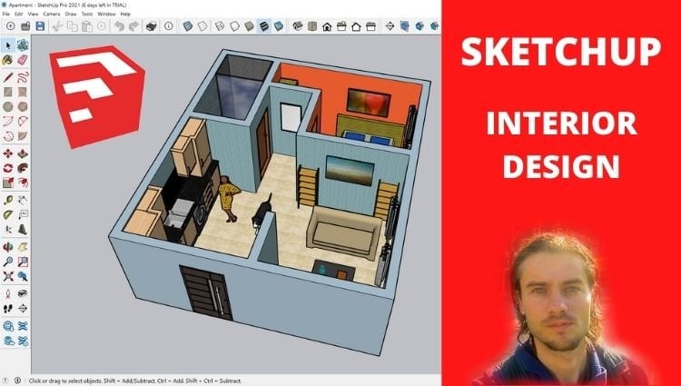 Sketchup for interior design 3D rendering