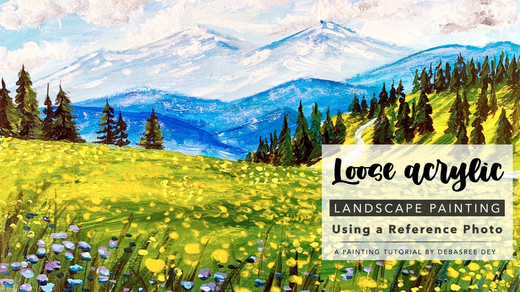 Set the scene with our easy acrylic landscape painting tutorial - Gathered