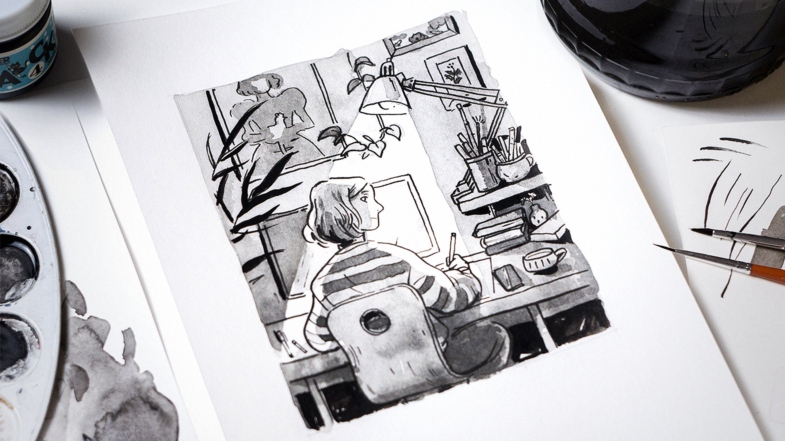 Drawing with Light and Shadow: The Art of Grayscale Ink Illustration ...