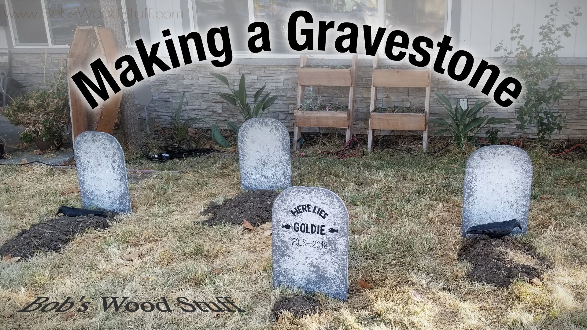 Making Gravestones out of Plywood for Halloween Bob Hoellwarth